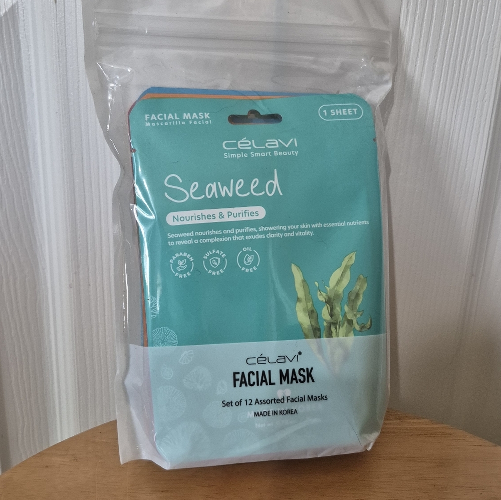 FREE 12 Assorted Celavi Face Masks Skincare